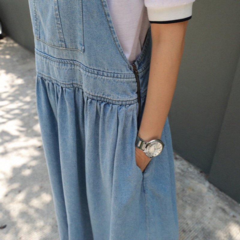 Da 韓国オールシーズンマキシ丈デニムワンピース Gardeniahappiness ガー