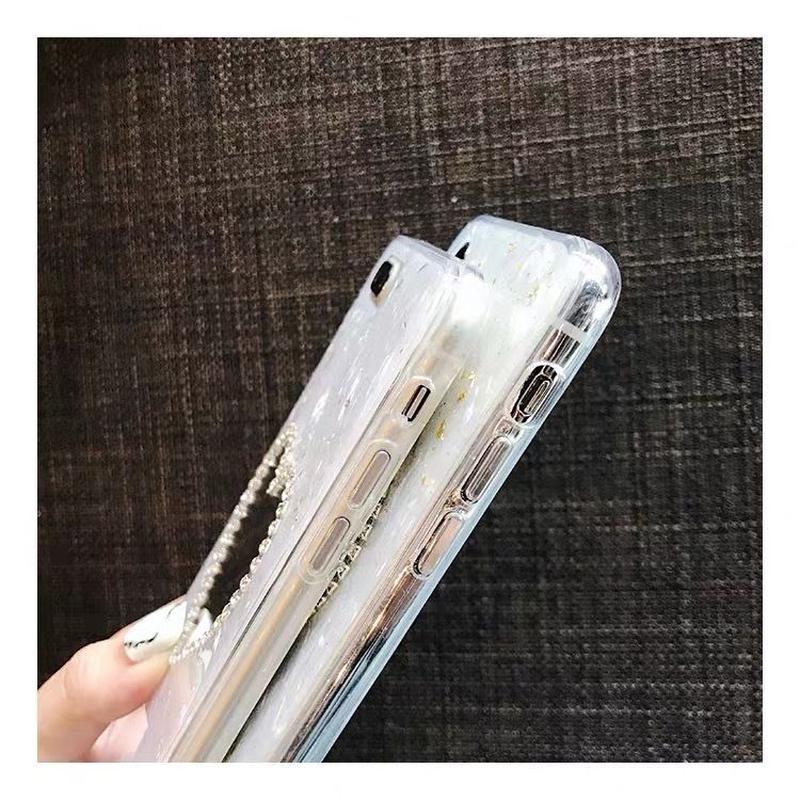 ハートミラー 金銀箔whiteスケルトンスマホケース 11 11pro Gardeniah