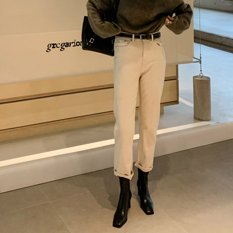 本革スキニーアンクルスクエアトゥショートブーツ 2色 Gardeniahappiness