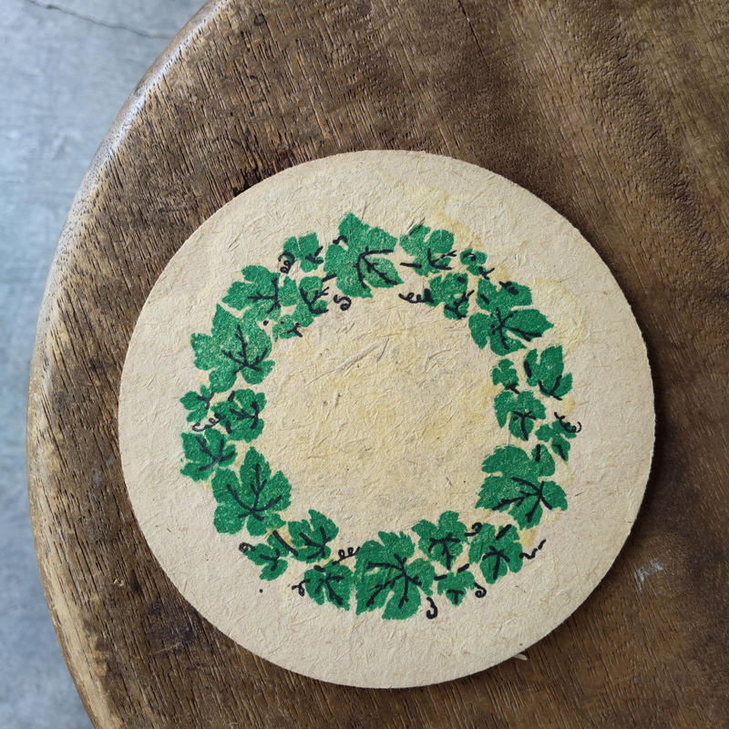 チェコ ヴィンテージコースター 蔦のイラスト Gemisch