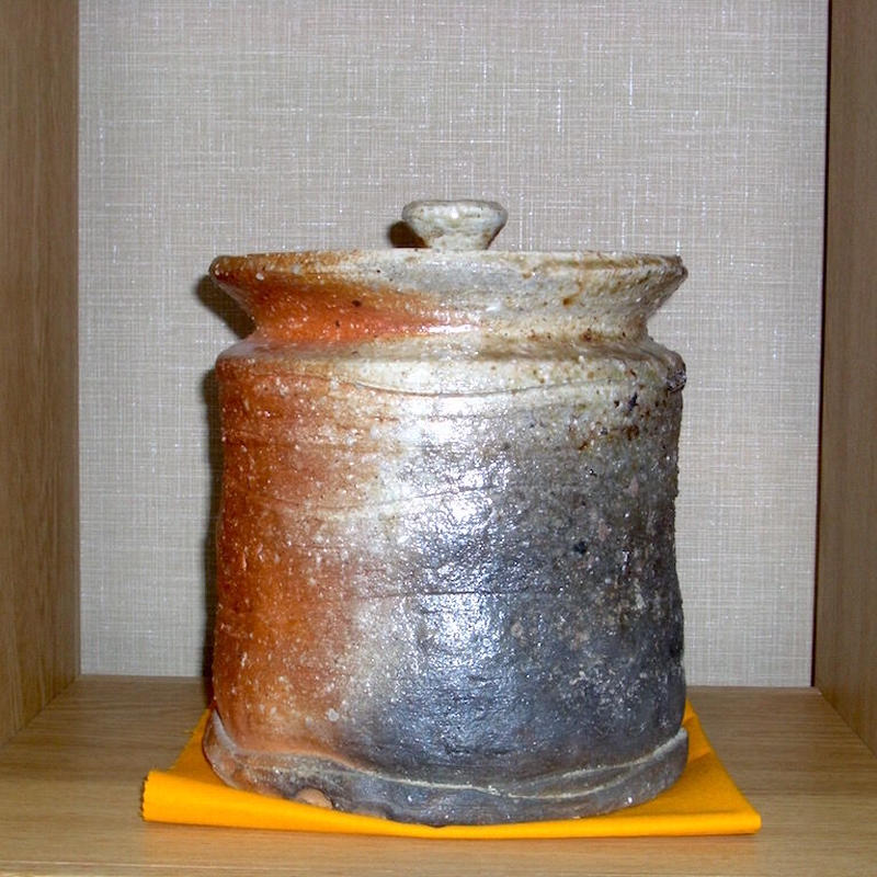 【冬バーゲン★特別送料無料！】 丹波焼 正元直作造 水指 無傷 共箱 保証。 工芸品