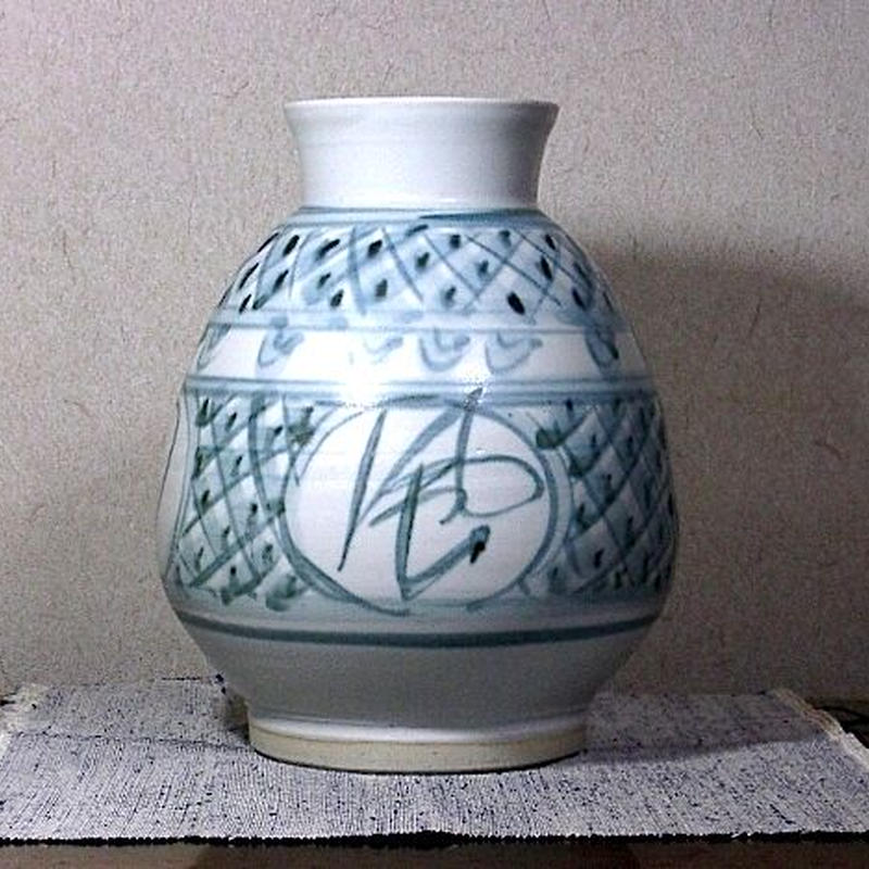 即発送可能】 南蛮焼 清水楽山作 花生 無傷 共箱 古物。 陶芸 - abacus