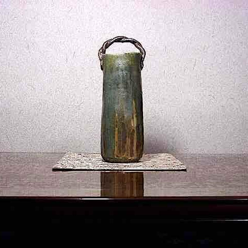 即発送可能】 南蛮焼 清水楽山作 花生 無傷 共箱 古物。 陶芸 - abacus