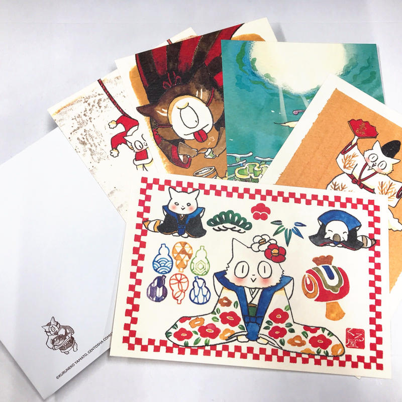 早乙女くんとqちゃん ポストカードセット Gotcha