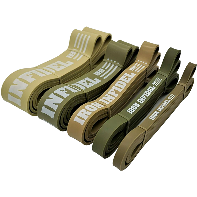 Iron Infidel ホームジム用 最高負荷 ゴムチューブ5本セット lbs 150l