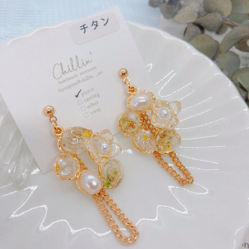 レジンフラワーピアス17 2 コーヒーと贈り物のお店 Vau レジンフラワーピアス17 2 コーヒーと贈り物のお店 Vau