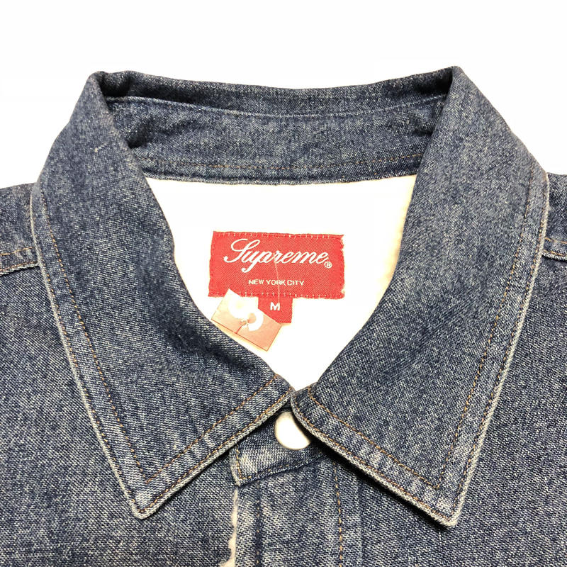 即日発送 M supreme Sherpa Lined Denim Shirt | tspea.org