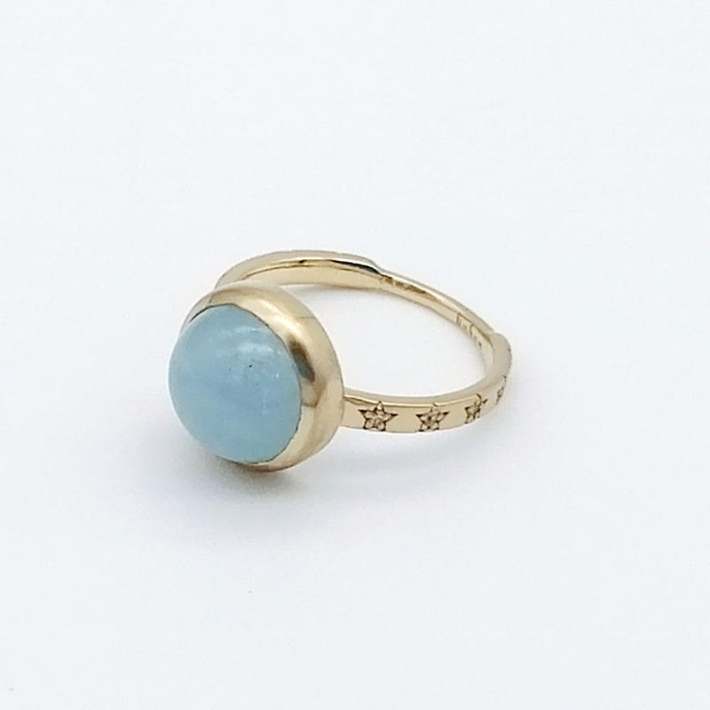 Bohem 当店限定 10th Anniversary Ring ミルキーアクアマリン 完