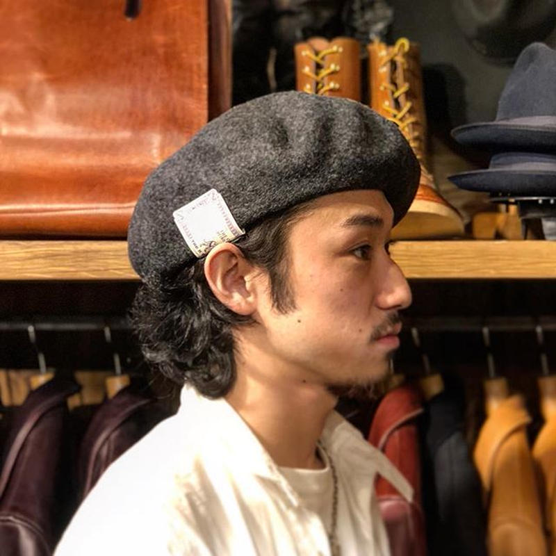 THE H.W.DOG&CO. CAP レザー 本革 ヘリンボーン 帽子