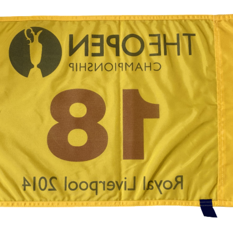 限定 激レア 全英オープン 公式ホールフラッグ 14年ロイヤルリバプール大会 １８番ホ