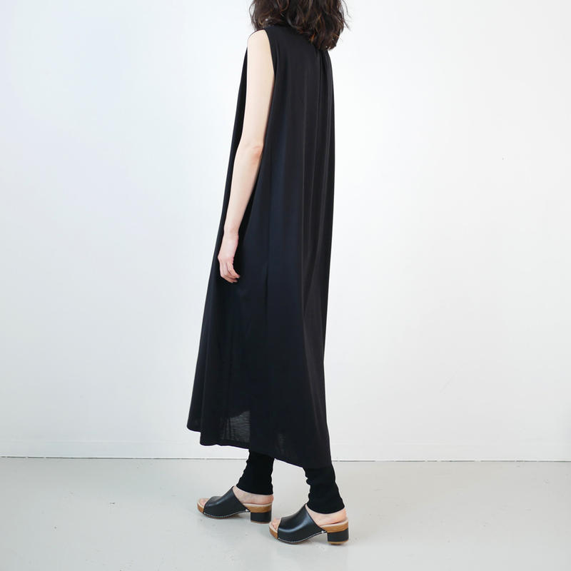 Sacra サクラ ビスコースコットンワンピース Black Gou