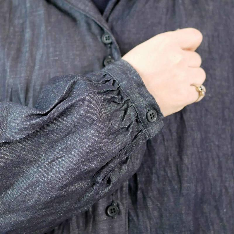 G Glam グラム ライトデニムシャツワンピース Indigo G 015 Gouac