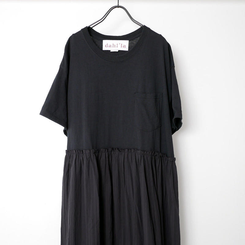 Dahl Ia ダリア リメイクウエスト切替えギャザーワンピース ブラック Hd 8
