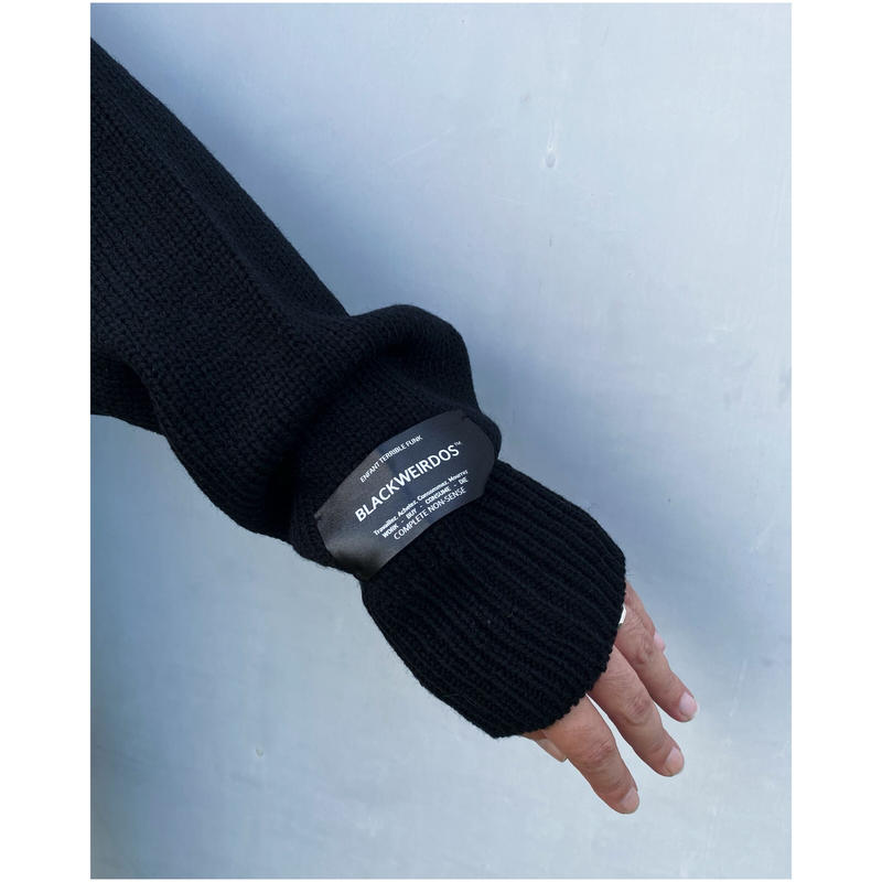 BLACK WEIRDOS「Jacquard Letter Sweater」black. | ... BLACK WEIRDOS「Jacquard Letter Sweater」black. | ...