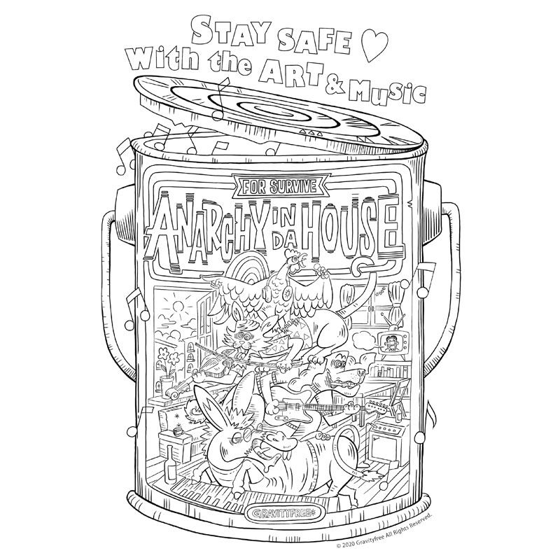Anarchy In Da House 塗り絵 Gravityfree Shop