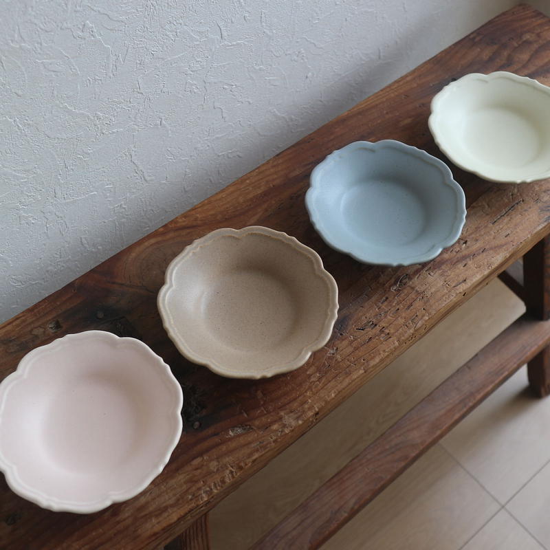 新品】Awabi ware楕円小皿 4枚セット