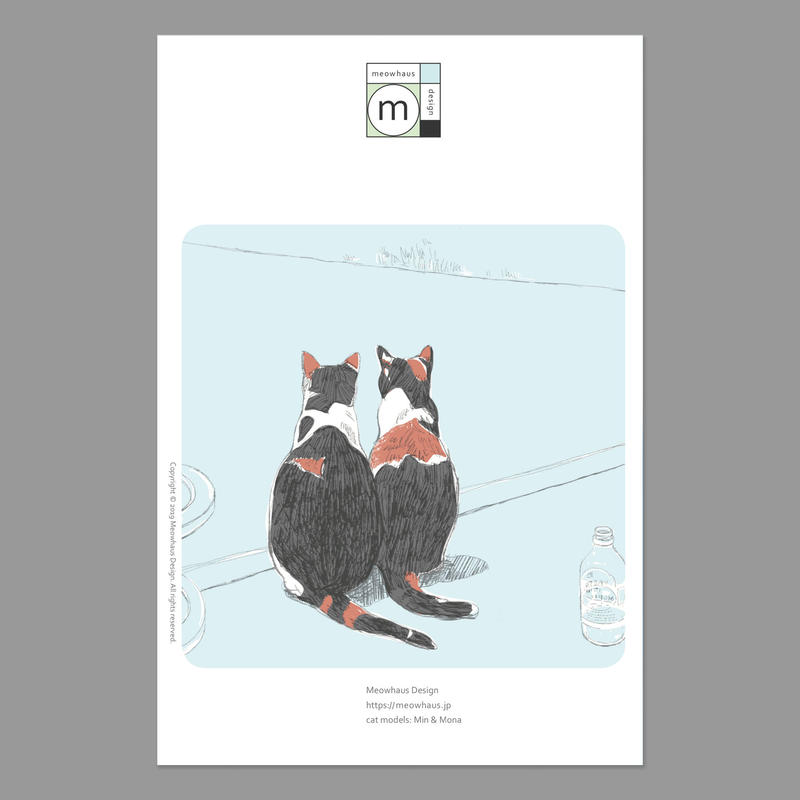 ねこイラストのポストカード 3枚セット Meowhaus Design