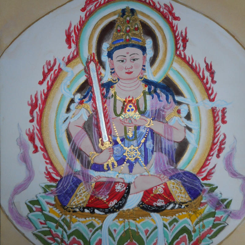 虚空蔵菩薩 日本 フランス現代美術世界展 入選作品 仏教美術 開運仏画