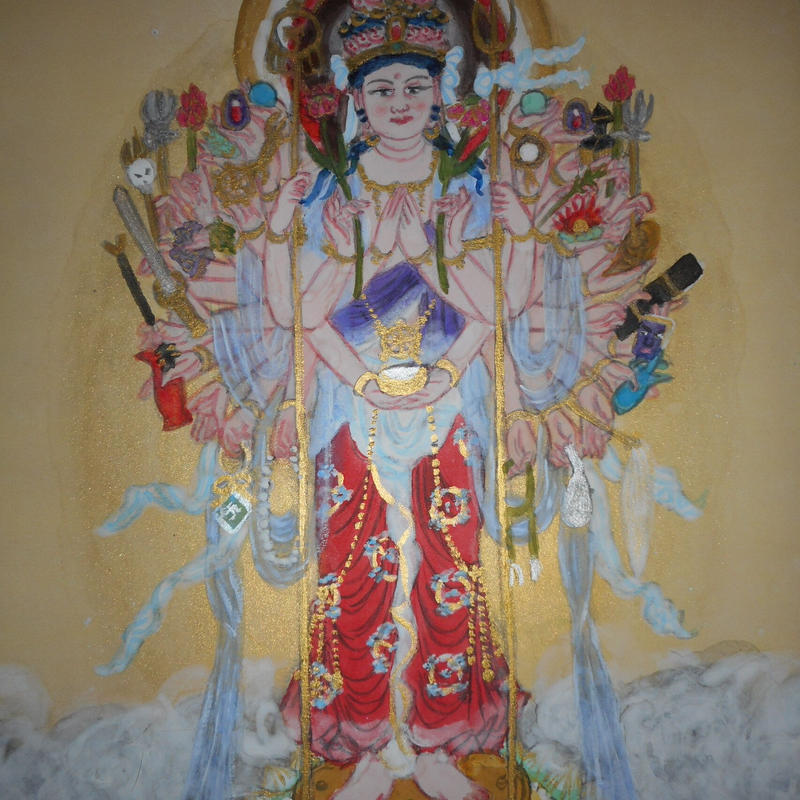 贈答 仏画 観音様 観音手 Mojeirysy Pl