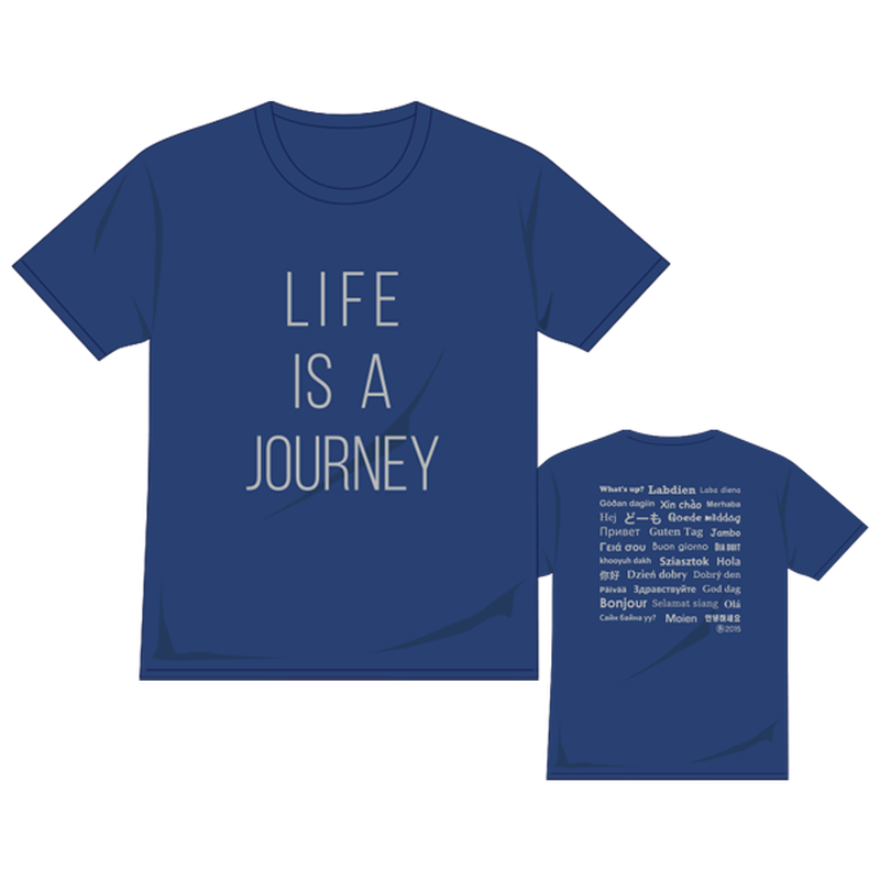 復刻版 Life Is A Journey Tシャツ ネイビー Rap Online 復刻版 Life Is A Journey Tシャツ ネイビー Rap Online