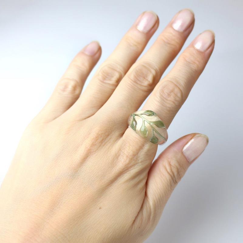 Guridrops 透明の葉っぱリング ぐり工房 Online Shop