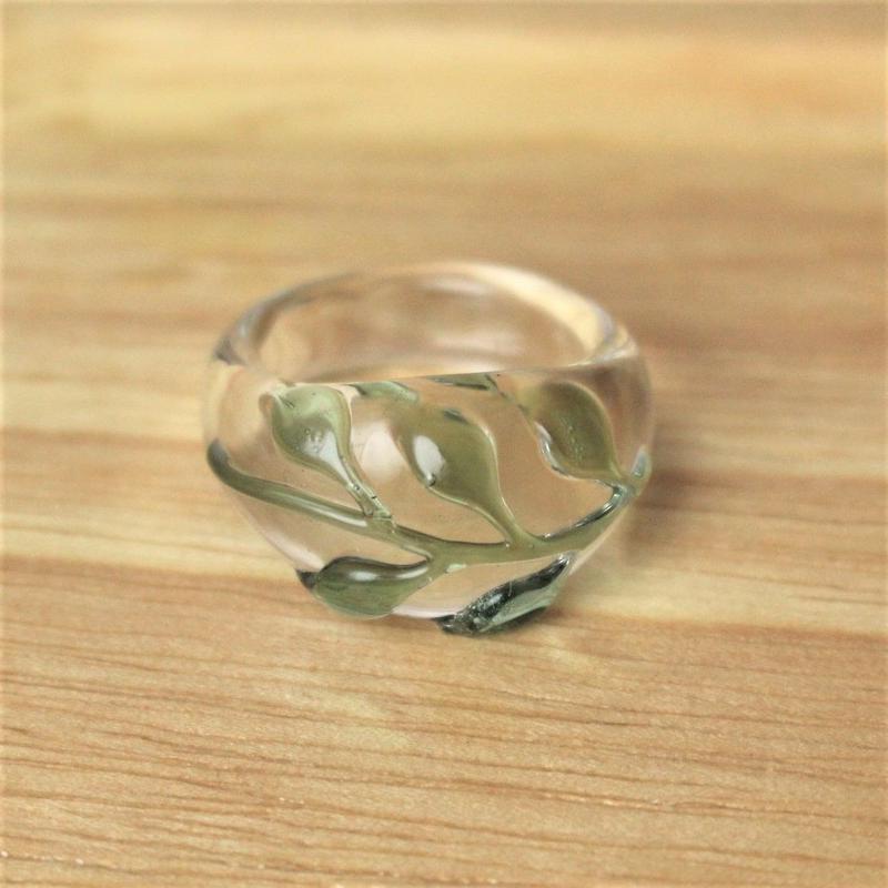 Guridrops 透明の葉っぱリング ぐり工房 Online Shop