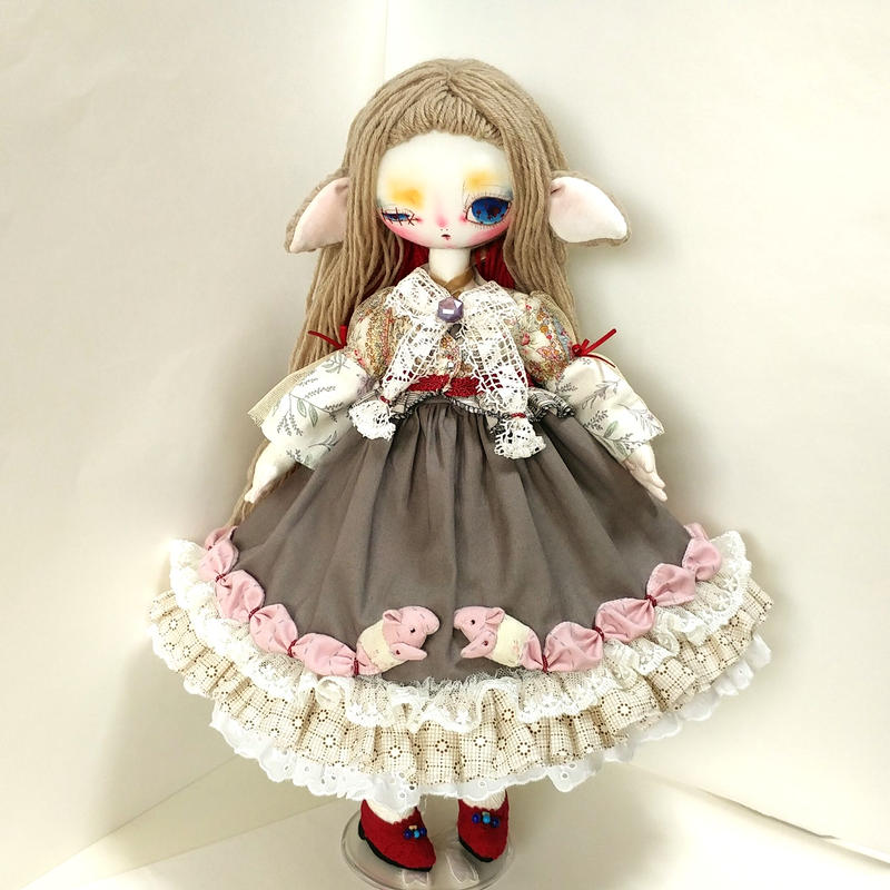 35cm布人形 ララバイ ぬいぐるみの女の子 魚水屋