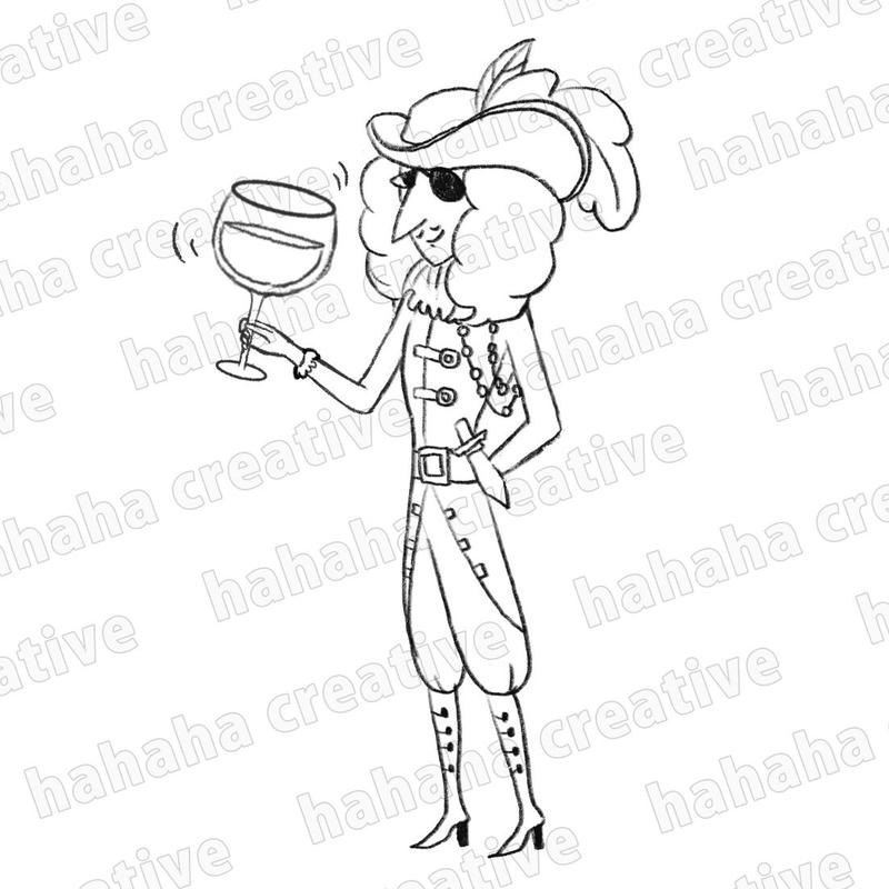 ワインを飲むフランス海賊 ロイヤリティーフリーイラスト 8cm X 8cm 350dpi ワインを飲むフランス海賊 ロイヤリティーフリーイラスト 8cm X 8cm 350dpi