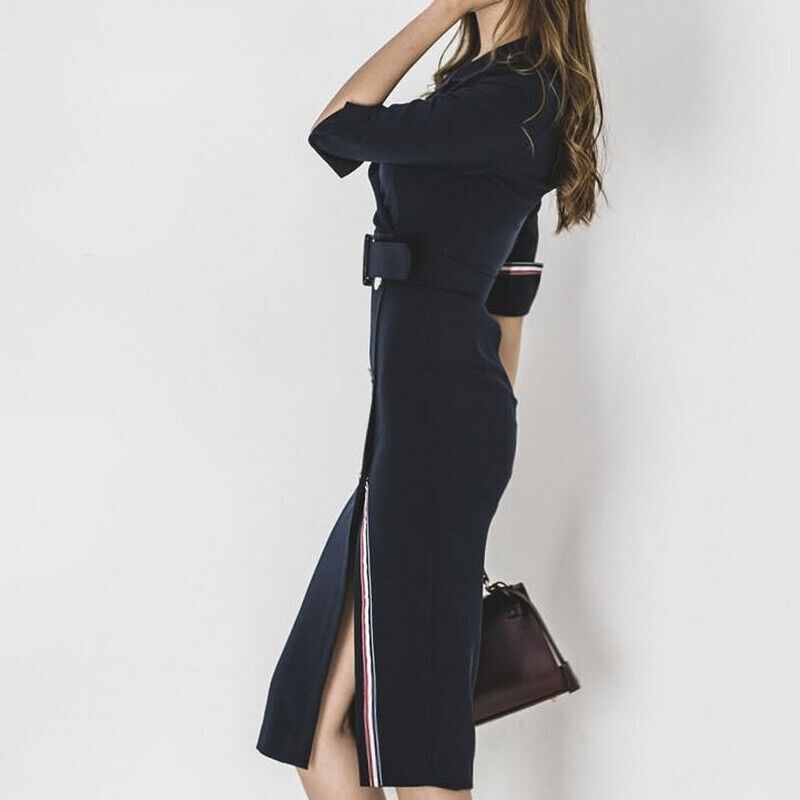 トリコロールカラー ダブルブレストワンピース 49 Moncharme