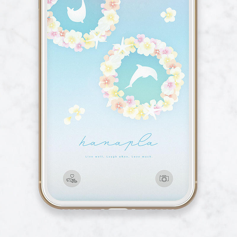 運気アップ 海を感じる白イルカのスマホ壁紙 Hanapla スマホ壁紙 待ち受けのハナ