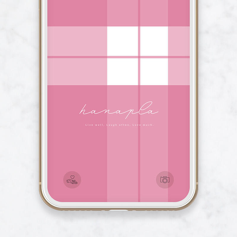 チェック柄 Pink 大人かわいいシンプルなチェック柄スマホ壁紙 Hanapla スマホ チェック柄 Pink 大人かわいいシンプルなチェック柄スマホ壁紙 Hanapla スマホ