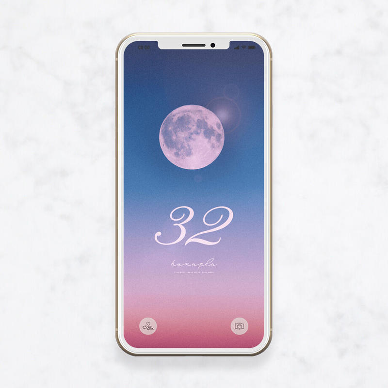 チャンスに強くなる壁紙 ラッキーナンバー32数字 美しい満月のiphone待ち受け おし