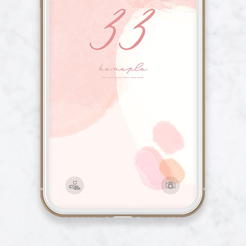 恋愛運も仕事も 数字３３くすみピンクの待ち受け おしゃれ待ち受け画面のハナプラ スマホ