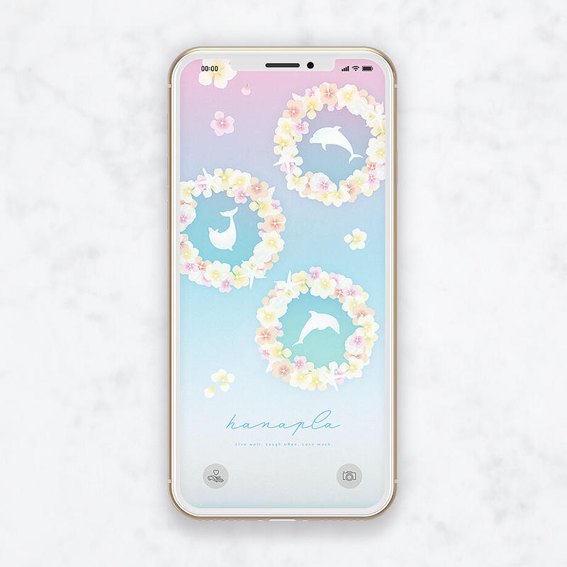運気アップ 海を感じる白イルカのスマホ壁紙 Hanapla スマホ壁紙 待ち受けのハナ