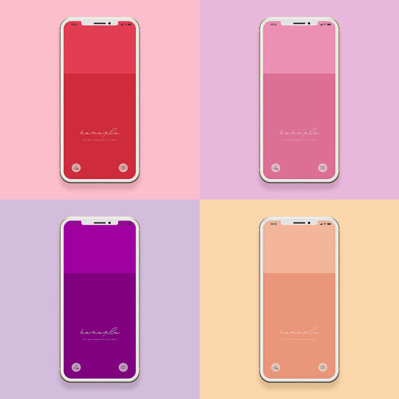 シンプルカラー カーミングコーラルのスマホ壁紙 おしゃれ待ち受け画面のハナプラ スマホ壁