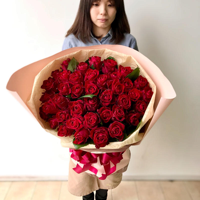 Rose Bouquet 40本 真実の愛 花屋 ゆず花