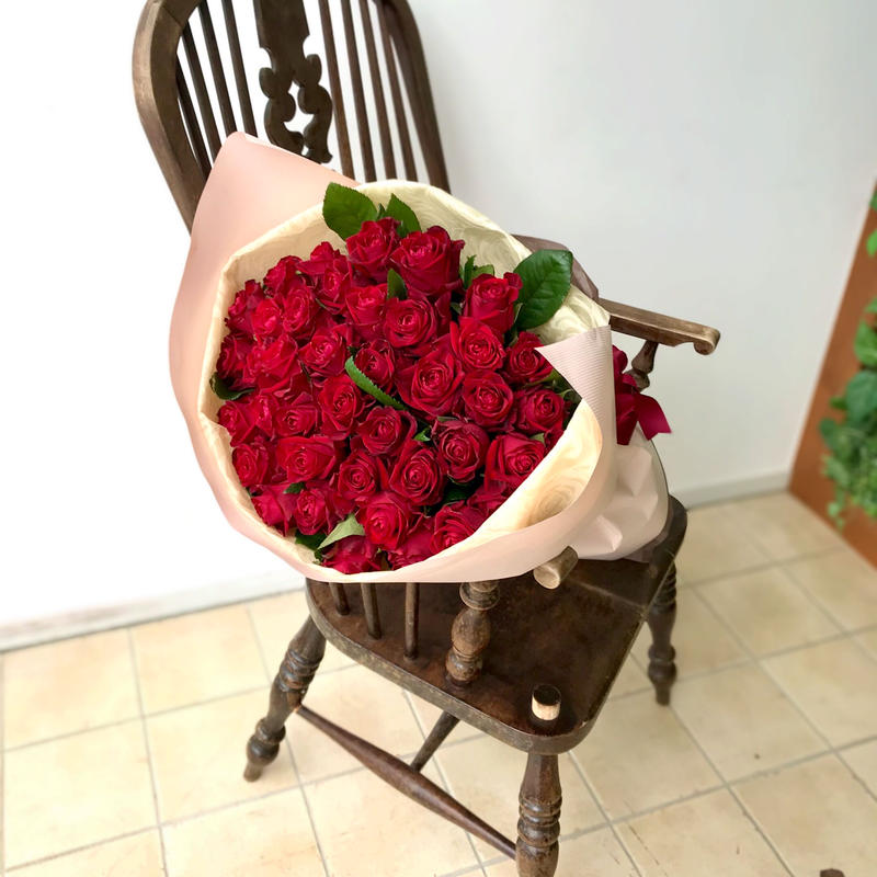 Rose Bouquet 40本 真実の愛 花屋 ゆず花