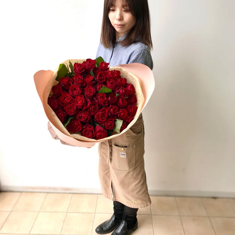 Rose Bouquet 40本 真実の愛 花屋 ゆず花
