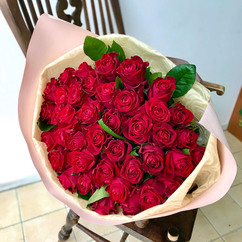 Rose Bouquet 40本 真実の愛 花屋 ゆず花