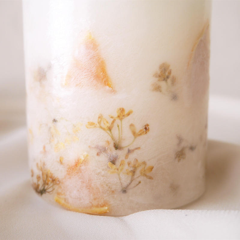 金木犀 キンモクセイ のアロマキャンドル ボタニカルキャンドル 花や蜜 Hanayamitsu