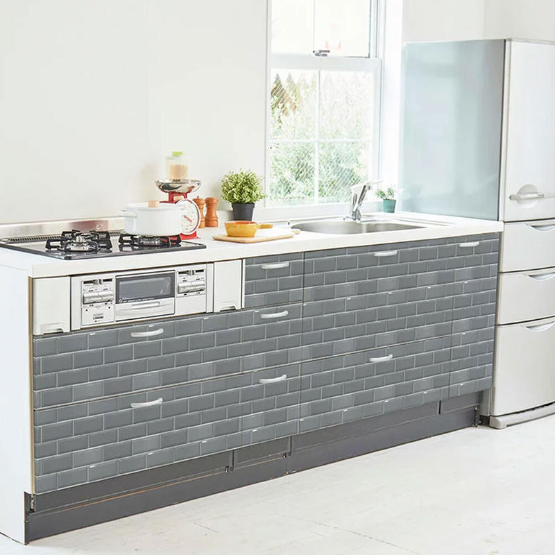 貼ってはがせるシート 壁紙にも貼れる Hagase Runo グレータイル 65cm X 90