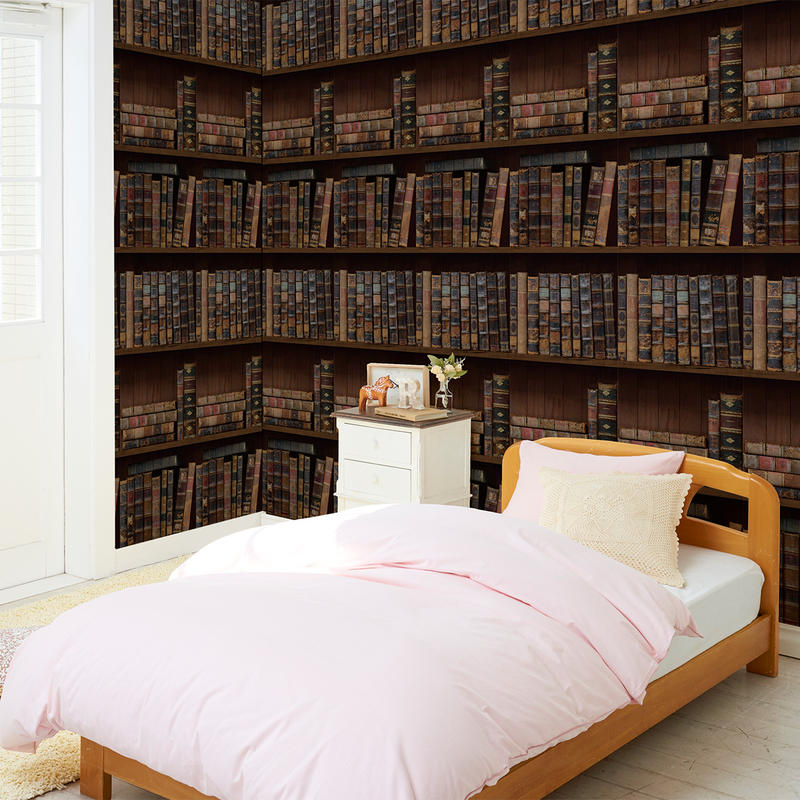 デジタルプリント壁紙 Fake 本棚 幅46cm 長さ1m単位 切り売り F010 Asa