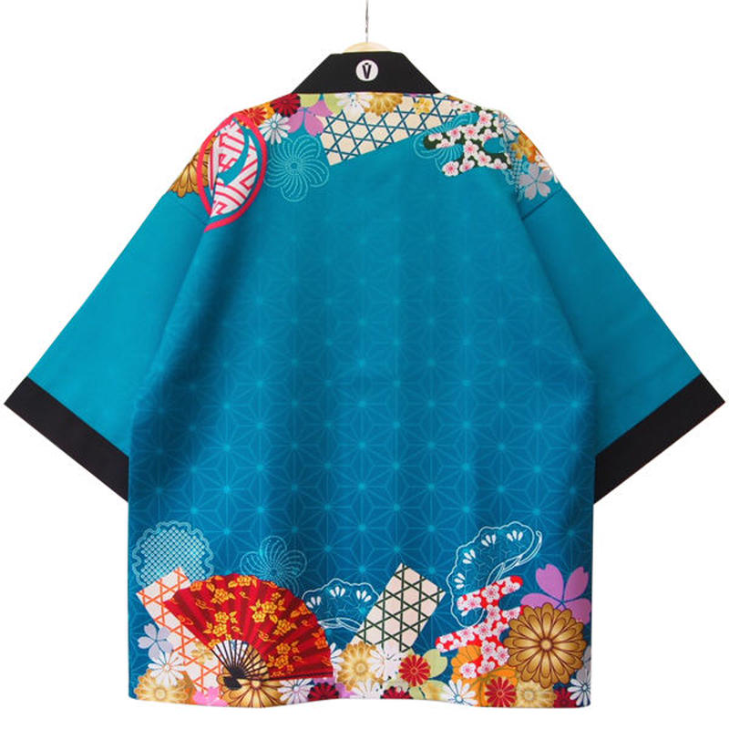 Happi Tokyo オリジナルデザインはっぴ 法被 和柄 01 Blue Hap Happi Tokyo オリジナルデザインはっぴ 法被 和柄 01 Blue Hap
