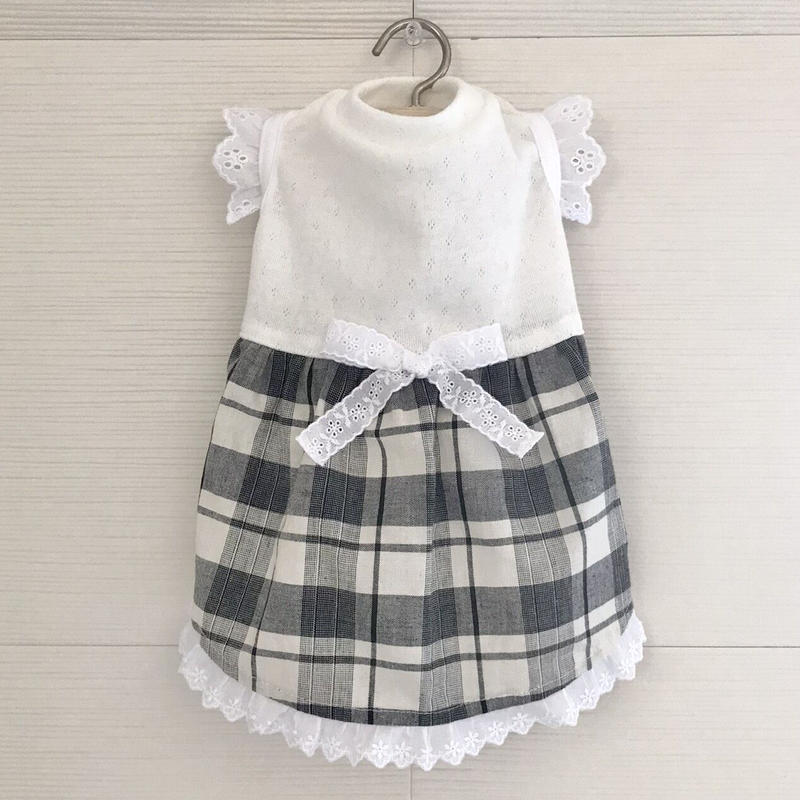 S ワンコ服 白黒チェックワンピ Sサイズ ハッピー犬屋敷ショップ S ワンコ服 白黒チェックワンピ Sサイズ ハッピー犬屋敷ショップ