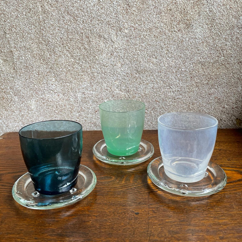 ガラスのコースター Usaヴィンテージ Hapun ガラスのコースター Usaヴィンテージ Hapun