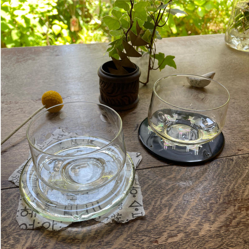 ガラスのコースター Usaヴィンテージ Hapun ガラスのコースター Usaヴィンテージ Hapun