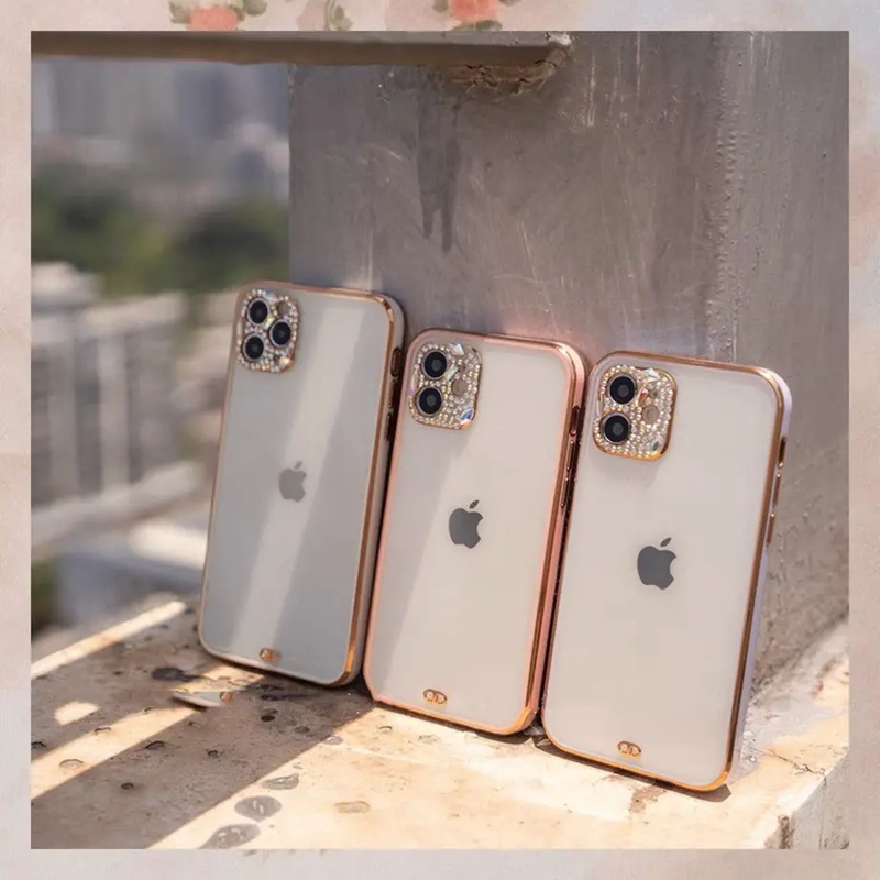 N024 かわいいiphone14 13 12カバー デコカメラレンズ保護付き全7色 H