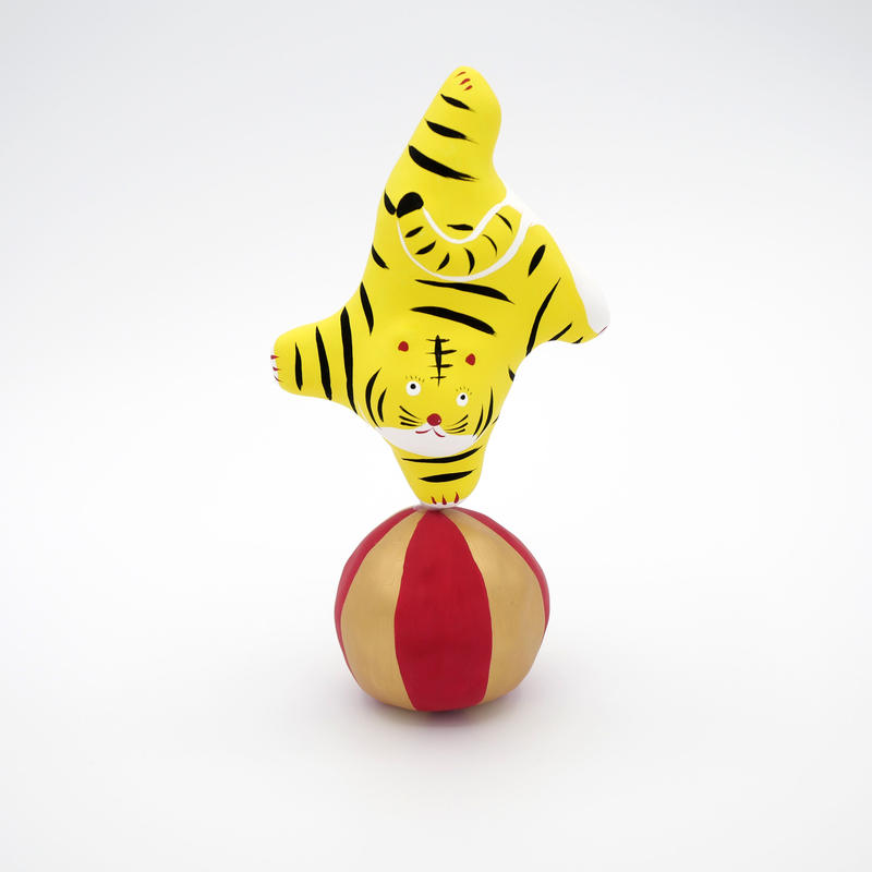 張子人形 玉乗り虎 曲芸 Haricography