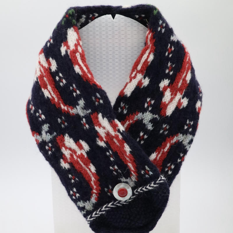 動物マフラー 鯉 針と糸 猫