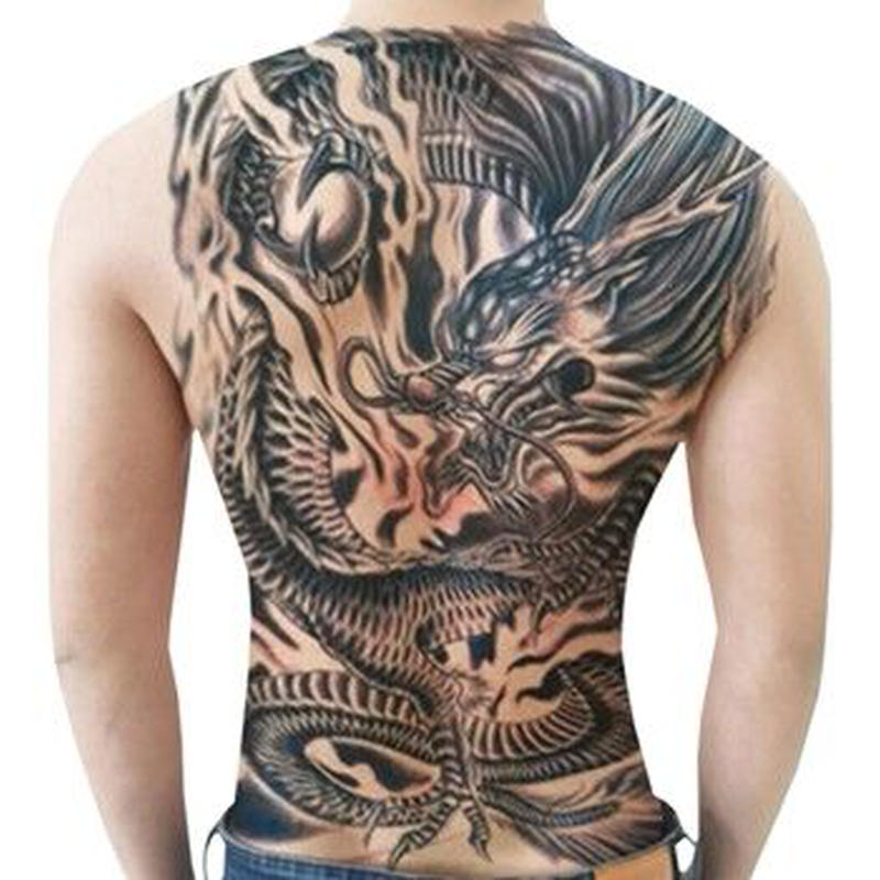 グリポッチ タトゥーシール シールタトゥー メンズタトゥー ボディーシール 背中一面 入れ墨シ